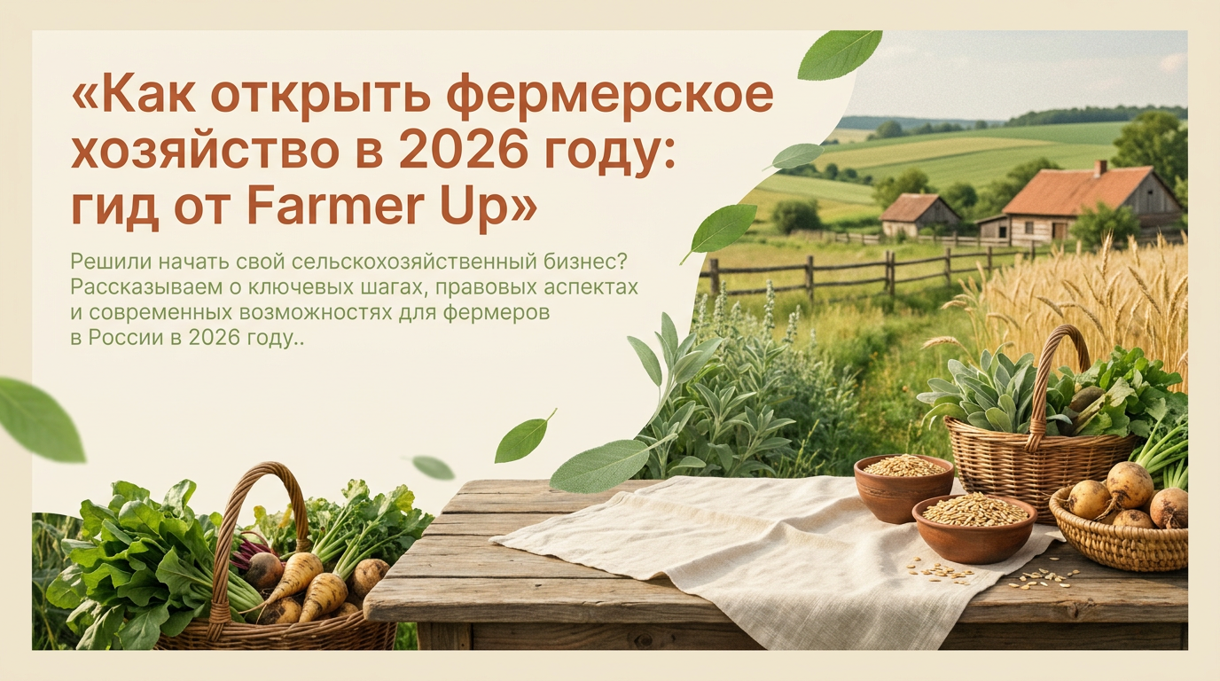 Как открыть фермерское хозяйство в 2026 году: гид от Farmer Up